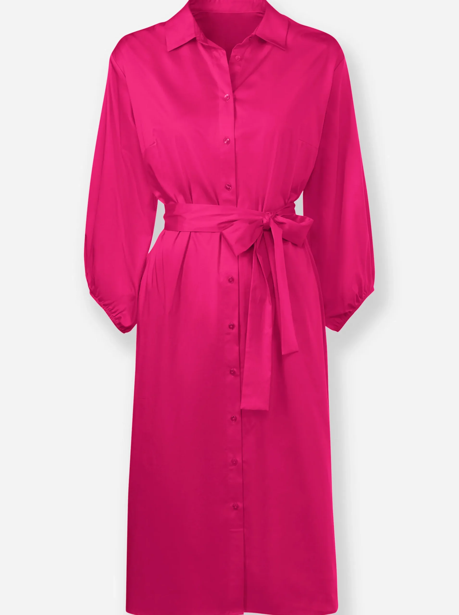 Hemdblusenkleid mit Bindegürtel