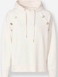 Hoodie mit Schmuckknöpfen