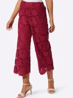 7/8-Hose mit gewellten Beinabschlüssen