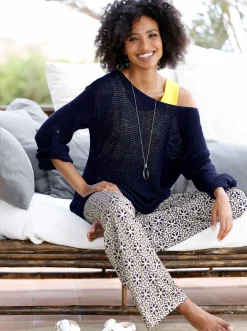 2-in-1-Pullover mit Jersey-Top