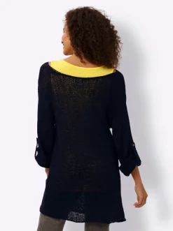 2-in-1-Pullover mit Jersey-Top
