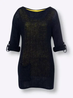 2-in-1-Pullover mit Jersey-Top