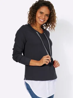 2-in-1-Shirt mit Blusensaum