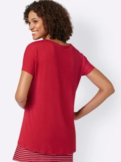2-in-1-Shirt mit Ringel-Top
