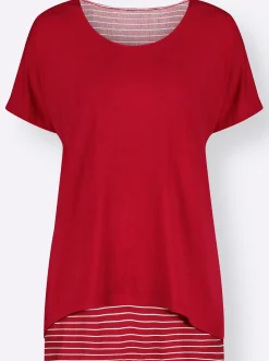 2-in-1-Shirt mit Ringel-Top