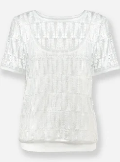 2-in-1-Shirt mit Spitze