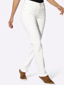 Jeans mit seitlicher Biesenverzierung