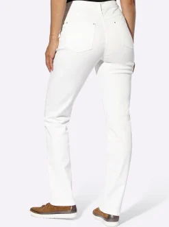 Jeans mit seitlicher Biesenverzierung