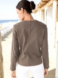 Jeansblazer mit Zier-Reißverschlüssen
