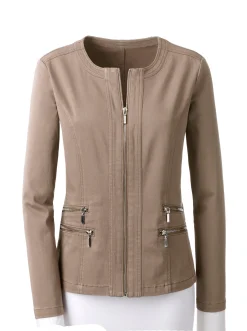 Jeansblazer mit Zier-Reißverschlüssen