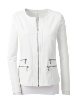 Jeansblazer mit Zier-Reißverschlüssen