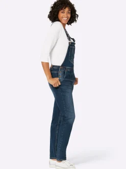 Jeanslatzhose in Used-Optik