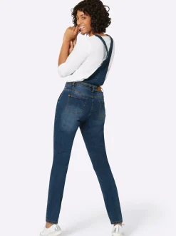 Jeanslatzhose in Used-Optik