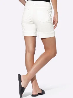 Jeansshort mit fixiertem Umschlag
