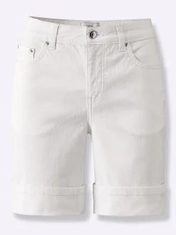 Jeansshort mit fixiertem Umschlag