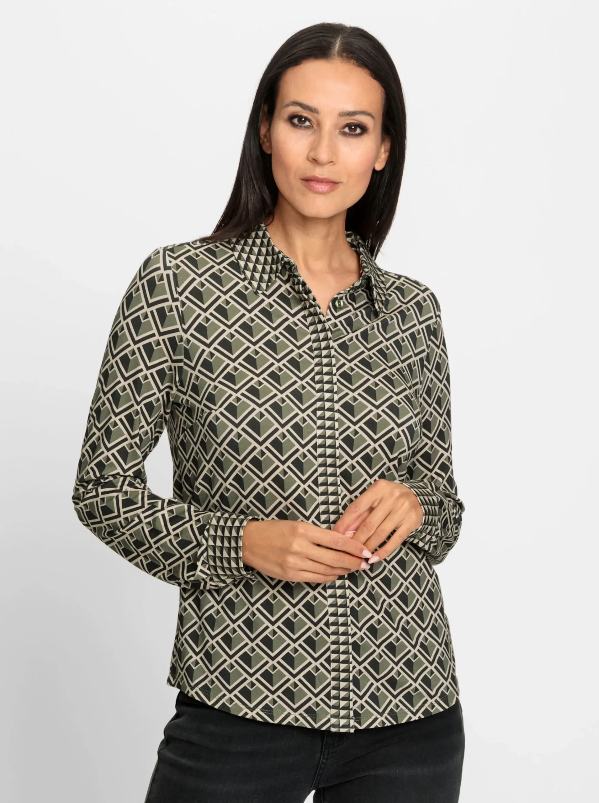 Jersey-Bluse