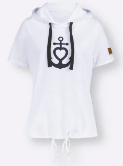 Kapuzenshirt mit kurzen Ärmeln