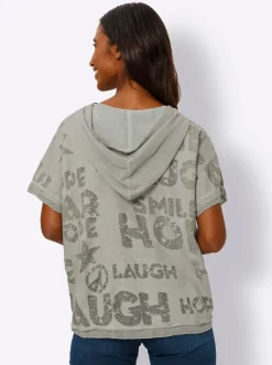 Kapuzenshirt mit Oil-dyed-Waschung