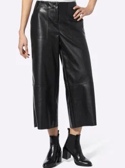 Lederimitathose im Culotte-Style