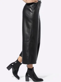 Lederimitathose im Culotte-Style