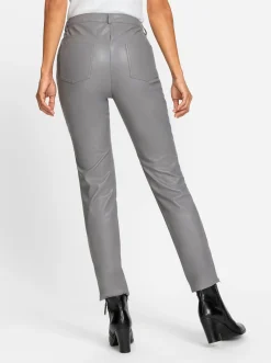 Lederimitathose mit leichtem Glanz