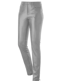 Lederimitathose mit leichtem Glanz