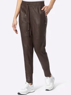 Lederimitathose mit Rundum-Dehnbund