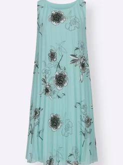 Plisseekleid aus Georgette, gefüttert