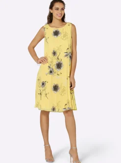 Plisseekleid aus Georgette, gefüttert