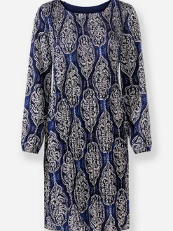 Plisseekleid mit transparenten Ärmeln