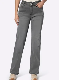 5-Pocket-Hose inklusive Denim-Gürtel