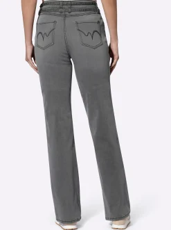 5-Pocket-Hose inklusive Denim-Gürtel