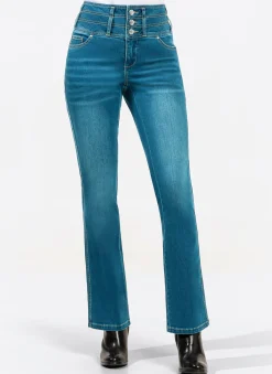 5-Pocket-Jeans mit dezent ausgestelltem Bein