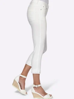 5-Pocket-Jeans mit Fransen am Saum
