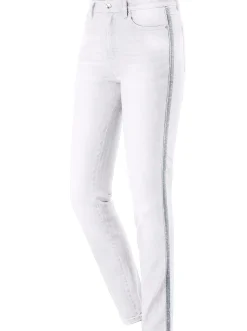 5-Pocket-Jeans mit streckenden Galonstreifen