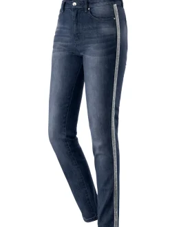 5-Pocket-Jeans mit streckenden Galonstreifen