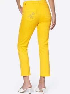 Push-up-Jeans mit Glitzer-Appilkation