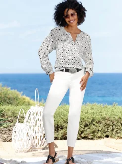 Push-up-Jeans mit Stickerei