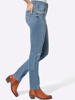 Push-up-Jeans mit Zierband