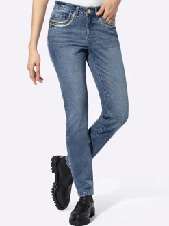 Push-up-Jeans mit Ziernähten
