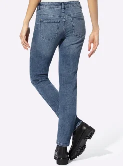 Push-up-Jeans mit Ziernähten