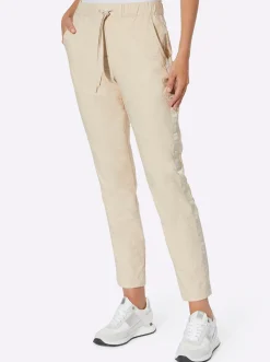 Röhrenhose mit Crinkle-Effekt