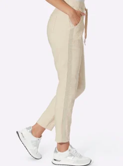 Röhrenhose mit Crinkle-Effekt
