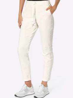 Röhrenhose mit Crinkle-Effekt