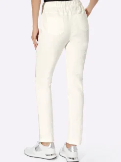 Röhrenhose mit Crinkle-Effekt