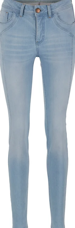 Röhrenjeans mit Power-Mesh-Einsatz