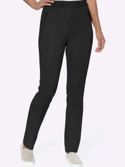 Schlupfhose in Veloursleder-Optik