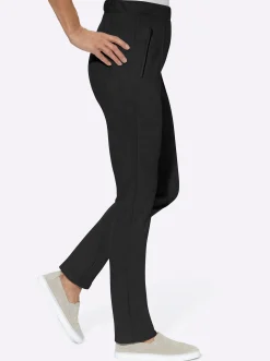Schlupfhose in Veloursleder-Optik