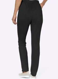 Schlupfhose in Veloursleder-Optik