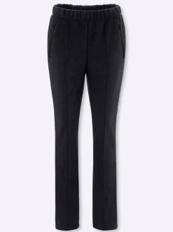 Schlupfhose in Veloursleder-Optik